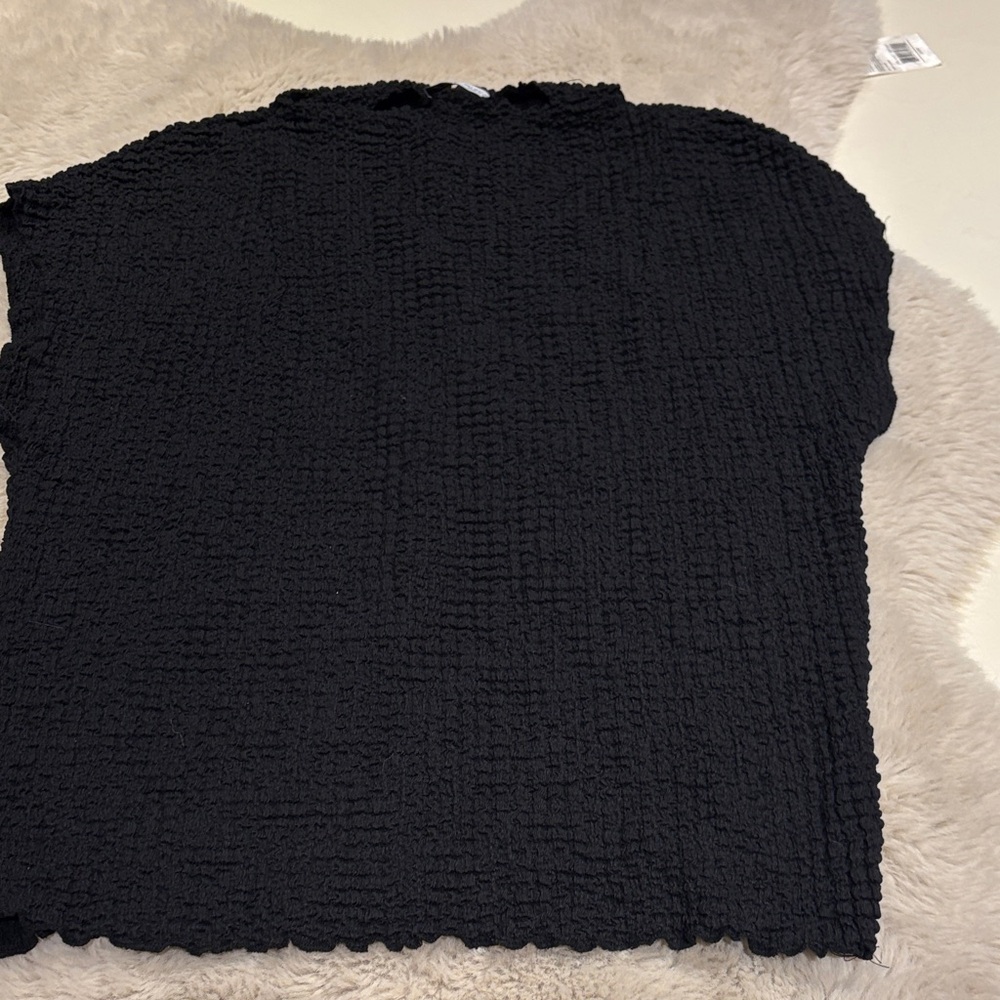 Zara Black Textured Top